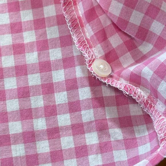 Pink check button-up blouse - Picture 8 of 10